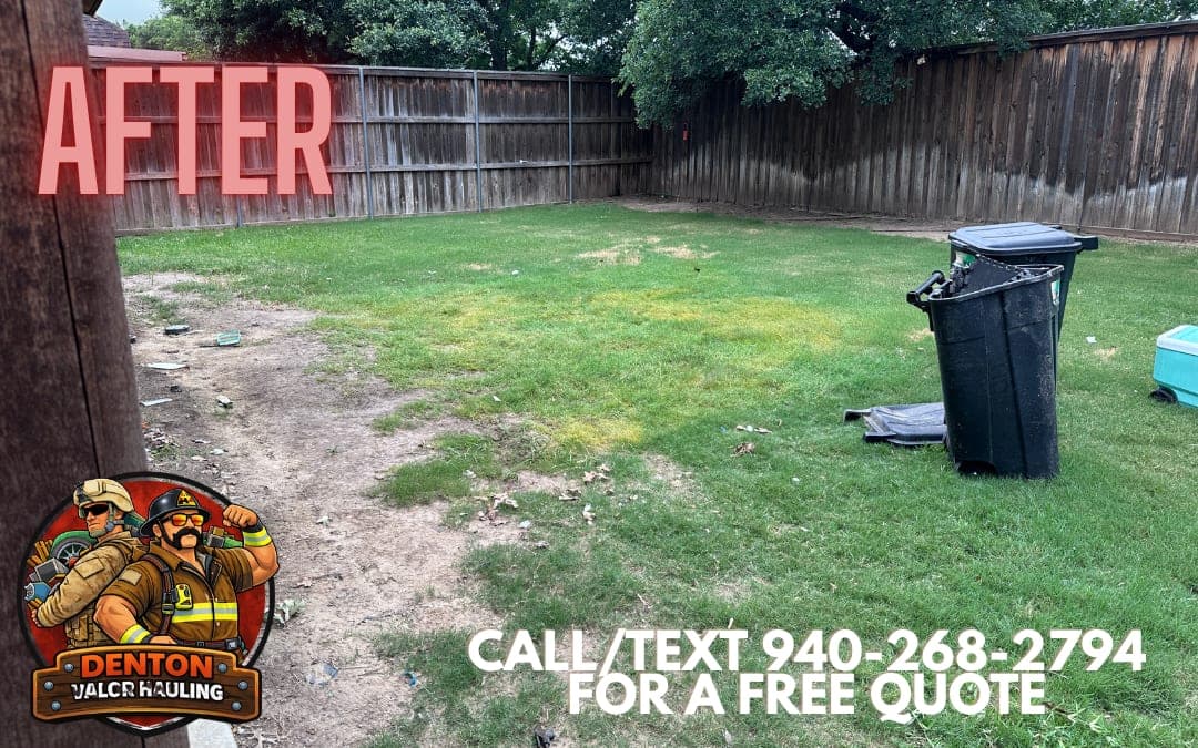 After: the same spot cleared