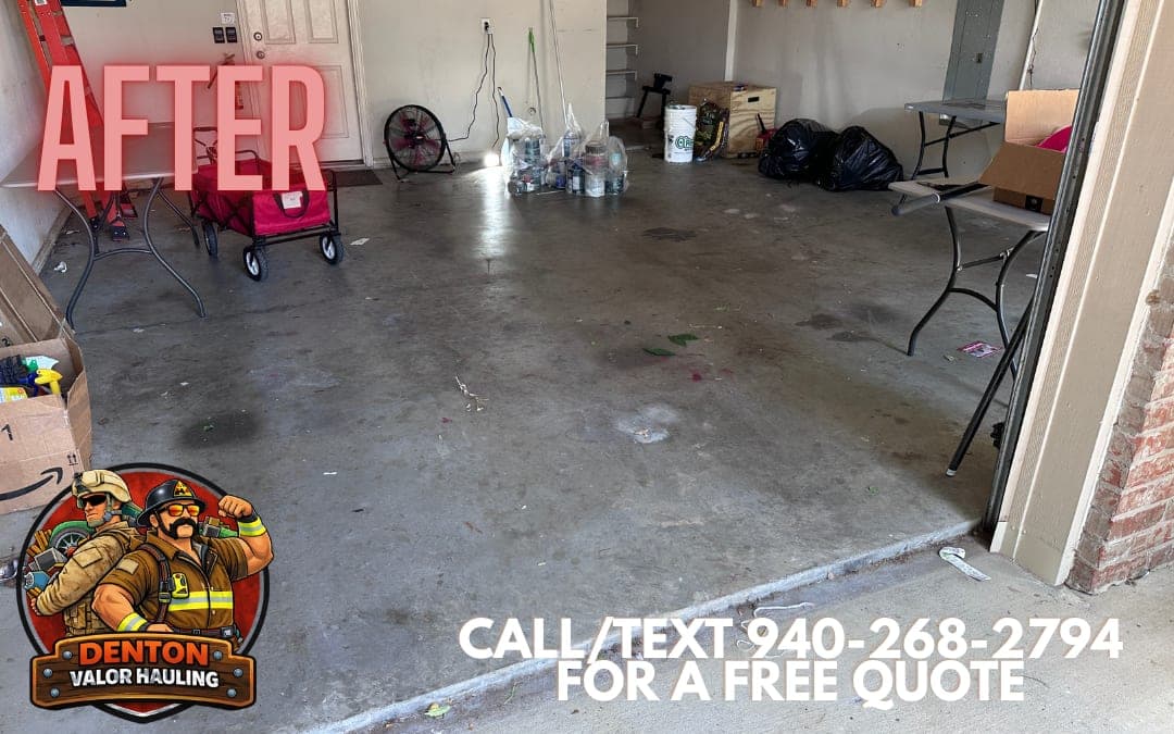 After: the same spot cleared